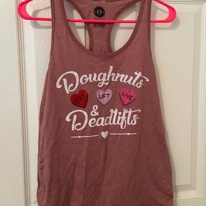 Doughnuts and Deadlifts Valentines Tank